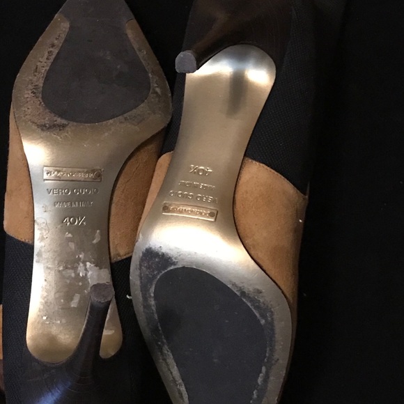 EUC ✨Dolce and Gabbana Tan and Black Suede Bootie - Picture 6 of 12